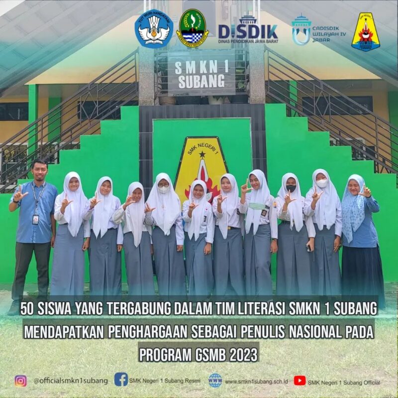 50 Siswa Yang Tergabung Dalam Tim Literasi SMKN 1 Subang Mendapatkan ...